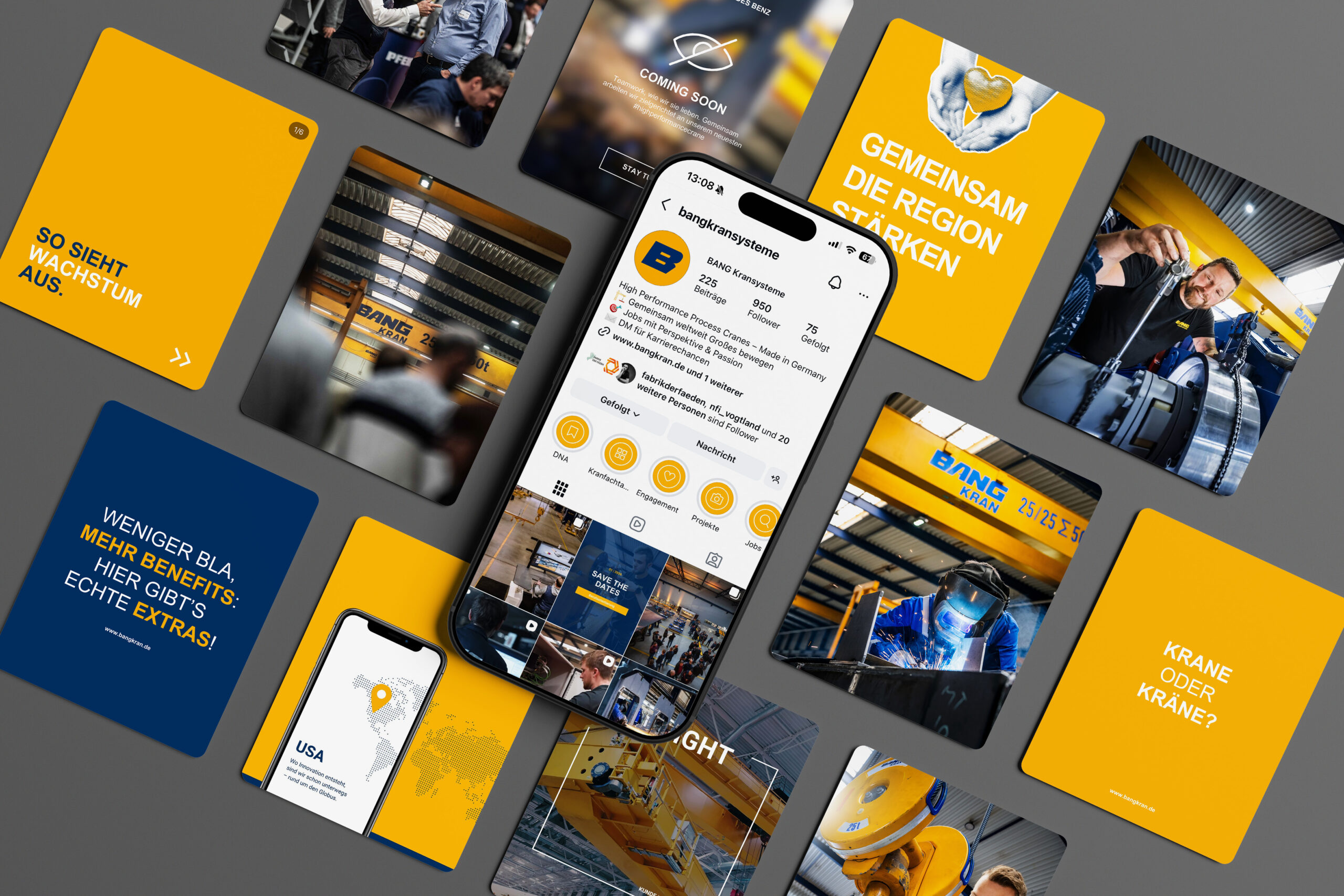 BANG Kransysteme Social Media Design